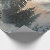 Mystischer mondbeschienener Waldkessel - Hexenmagi Geschenkpapier (Ecke)