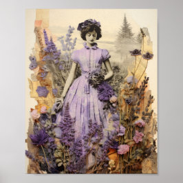 Mystischer Mondphasen-Kunstprint | Boho-Himmels-De Poster