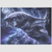 Mystischer Mondwolf Aurora Dekor Seidenpapier (Vorderseite)