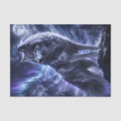 Mystischer Mondwolf Aurora Seidenpapier (Vorderseite)