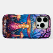 Mystischer Mushroom-Wald aus verkettetem Glas Case-Mate iPhone Hülle (Rückseite (Horizontal))