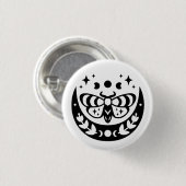 Mystischer Nachtfalter Button (Vorne & Hinten)