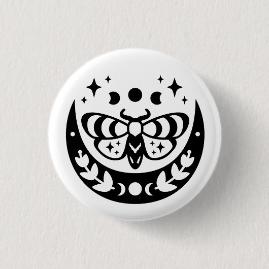 Mystischer Nachtfalter Button (Vorderseite)
