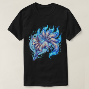 Mystischer neunschwänziger Fuchsfantasie-Spirit-An T-Shirt