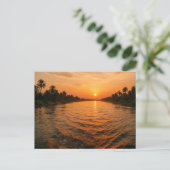 Mystischer Nil Fluss Sunset Ägyptische Postkarte (Stehend Vorderseite)