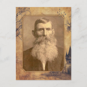 Mystischer Old Fashioned Vintage-Erinnerungstempla Postkarte