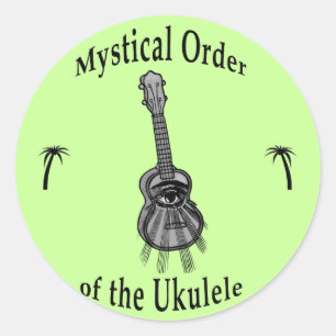 Mystischer Orden der Ukulele Runder Aufkleber