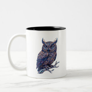 Mystischer Ornater Eulen-Kaffeebecher - Himmels Ku Zweifarbige Tasse
