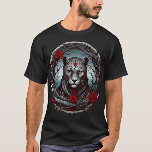 Mystischer Panther oder verzauberte Bestie T-Shirt (Vorderseite)