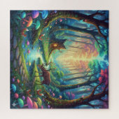 Mystischer Pfad - Wo Hirsche träumen Puzzle (Horizontal)
