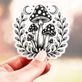 Mystischer Pilzwald Aufkleber
