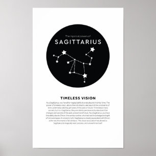 Mystischer Power Sagittarius Astrologie Zodiac Poster