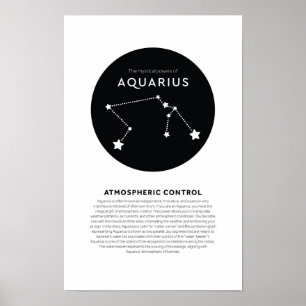 Mystischer Power von Aquarius Astrology Star Zodia Poster