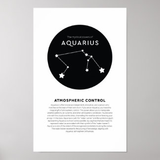 Mystischer Power von Aquarius Astrology Star Zodia Poster