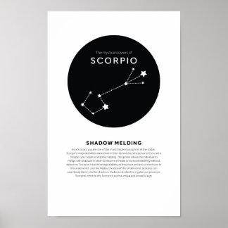Mystischer Power von Scorpio Astrologie Star Zodia Poster
