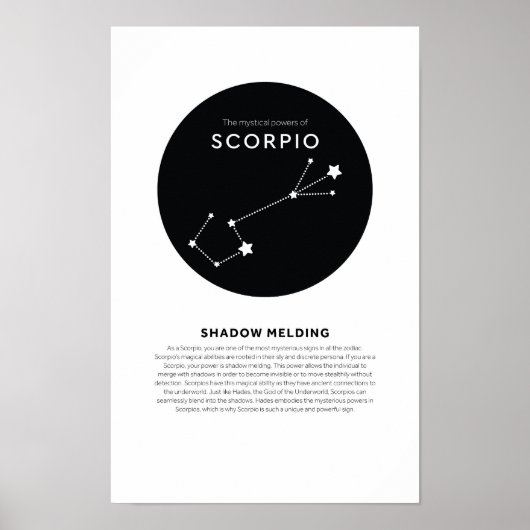Mystischer Power von Scorpio Astrologie Star Zodia Poster (Vorne)