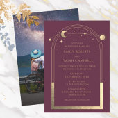 Mystischer Pum Gold Sun Moon Astronomie-Raum Einladung