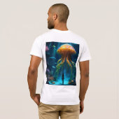 Mystischer Quallensee-Themed T - Shirt (Schwarz voll)