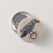 mystischer Rabe Button (Vorne & Hinten)