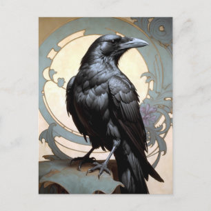 mystischer Rabe Postkarte