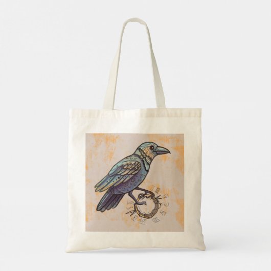 mystischer Rabe Tragetasche (Rückseite)