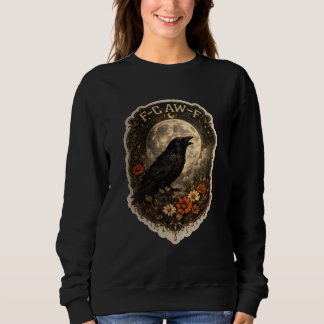 Mystischer Rabe unter mondfinsterer himmlischer Äs Sweatshirt
