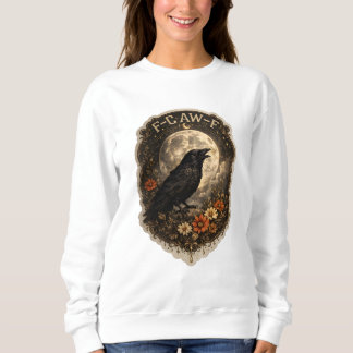 Mystischer Rabe unter mondfinsterer himmlischer Äs Sweatshirt