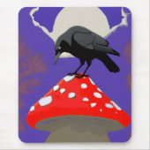Mystischer Raben-Mauspad Mousepad (Vorne)