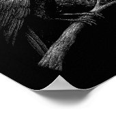 Mystischer Rabenmond Dunkle Folklore Hexerei Wikin Poster (Ecke)