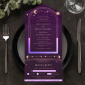 Mystischer Regenbogen Deep Plum Sun Moon Astronomi All In One Einladung