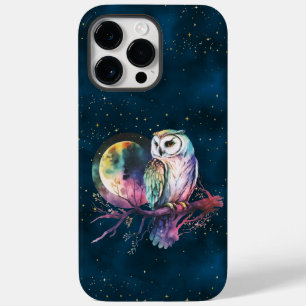 Mystischer Regenbogenkauz und Vollmond Himmelsglas Case-Mate iPhone 14 Pro Max Hülle