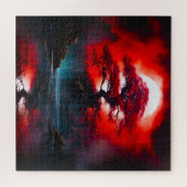 Mystischer roter Baum unter Vollmond Puzzle (Horizontal)