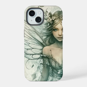 Mystischer Salbeigrüner Feen iPhone 15 Hülle