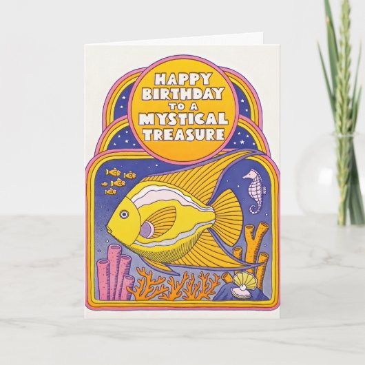 Mystischer Schatz Letterpress Karte (Vorderseite)