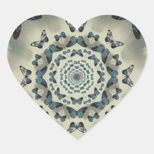 Mystischer Schmetterlingskonstellator T - Shirt -  Herz-Aufkleber