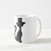 Mystischer schwarzer Katzenbecher Kaffeetasse (VorderseiteRechts)