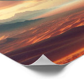 Mystischer schwebender Kristall über sonnenbeschie Poster (Ecke)