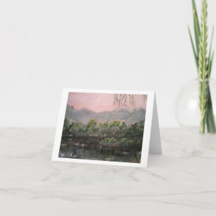 "Mystischer See" horizontales Notecard Karte