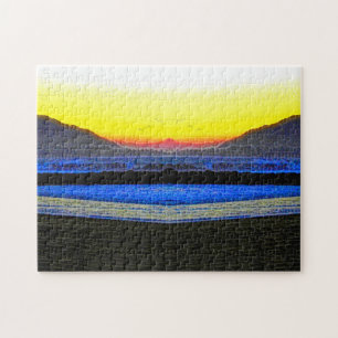 Mystischer Sonnenuntergang Doppelbild Puzzle