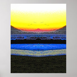 Mystischer Sonnenuntergang Doppelblick Poster