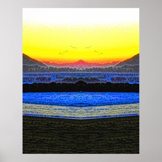 Mystischer Sonnenuntergang Doppelblick Poster (Vorne)