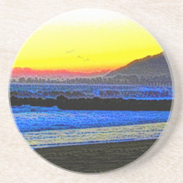 Mystischer Sonnenuntergang Getränkeuntersetzer