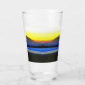 Mystischer Sonnenuntergang Glas (Rückseite)