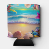 Mystischer Sonnenuntergang mit tropischer Blume Dosenkühler (Rückseite)