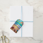 Mystischer Sonnenuntergang mit tropischer Blume Geschenkanhänger (Mit Garn)