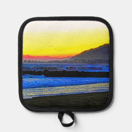Mystischer Sonnenuntergang Topflappen