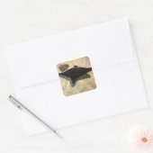 Mystischer Stachelrochen Quadratischer Aufkleber (Umschlag)