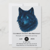 Mystischer Sternwolf-Geburtstag Einladung (Vorderseite)