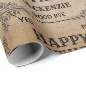 Mystischer Talk Spirit Board Individuelle Name Geschenkpapier (Rolleneckpunkt)