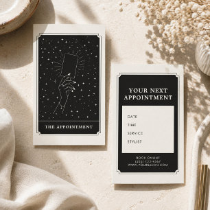 Mystischer Tarot-Hand-Himmels-Termin-Erinnerung Visitenkarte